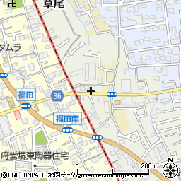 大阪府堺市東区草尾310周辺の地図