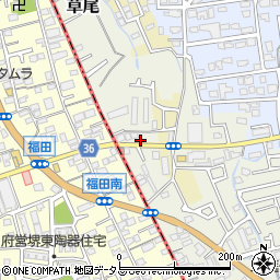 大阪府堺市東区草尾310周辺の地図