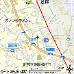 大阪府堺市中区福田493周辺の地図