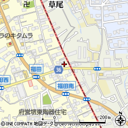 大阪府堺市中区福田27周辺の地図