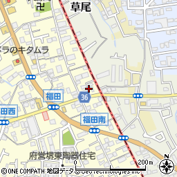 大阪府堺市中区福田24周辺の地図