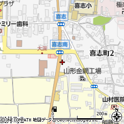 富田林警察署喜志交番周辺の地図