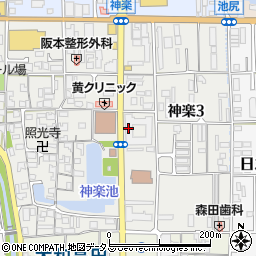 セレパーク大和高田駐車場周辺の地図