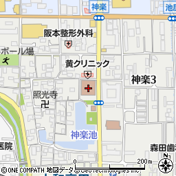 大和高田郵便局周辺の地図