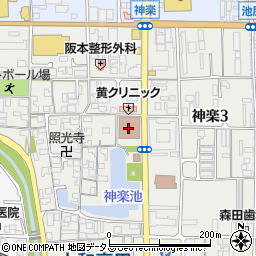 大和高田郵便局　荷物集荷周辺の地図