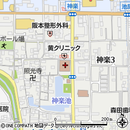 大和高田郵便局集荷周辺の地図