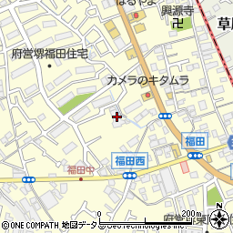 大阪府堺市中区福田571周辺の地図