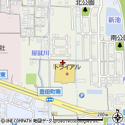 奈良県橿原市豊田町周辺の地図