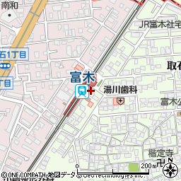 ファミリーマート富木駅前店周辺の地図