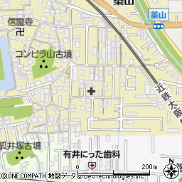 奈良県大和高田市築山206周辺の地図