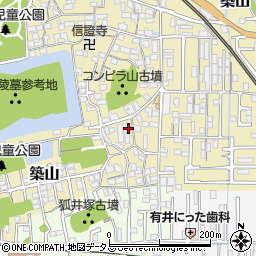 奈良県大和高田市築山233周辺の地図