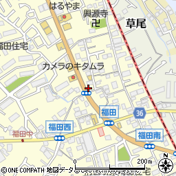大阪府堺市中区福田578周辺の地図
