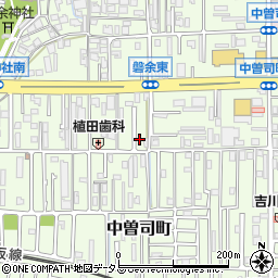 奈良県橿原市中曽司町周辺の地図