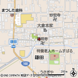 奈良県香芝市鎌田687周辺の地図