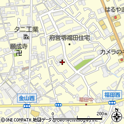 大阪府堺市中区福田周辺の地図