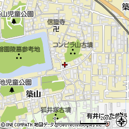 奈良県大和高田市築山231周辺の地図