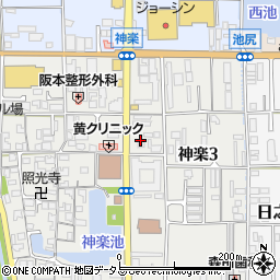 ほっかほっか亭　神楽店周辺の地図