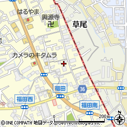 大阪府堺市中区福田505周辺の地図