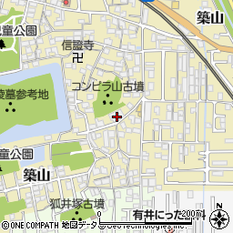 奈良県大和高田市築山228周辺の地図