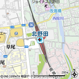 北野田駅周辺の地図