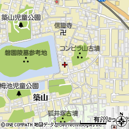 奈良県大和高田市築山537周辺の地図