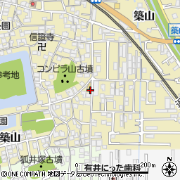 奈良県大和高田市築山225周辺の地図