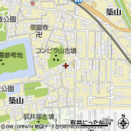 奈良県大和高田市築山227周辺の地図