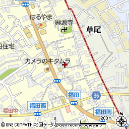 大阪府堺市中区福田585周辺の地図