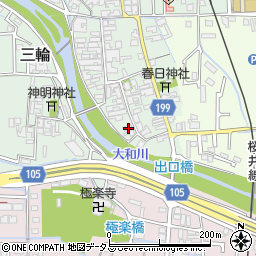 奈良県桜井市三輪230周辺の地図