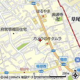 大阪府堺市中区福田575周辺の地図