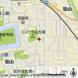奈良県大和高田市築山227-2周辺の地図