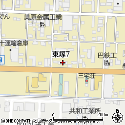 ビューテック東塚倉周辺の地図