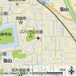 奈良県大和高田市築山226周辺の地図