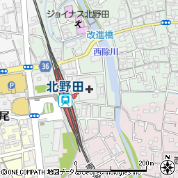 マクドナルド北野田駅東口店周辺の地図