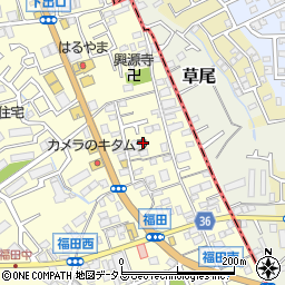 大阪府堺市中区福田584周辺の地図