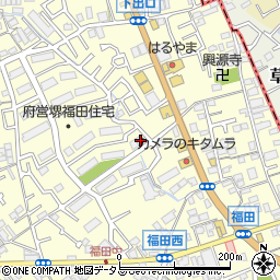 大阪府堺市中区福田602周辺の地図
