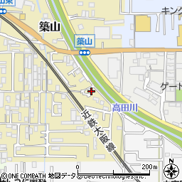 奈良県大和高田市築山158周辺の地図