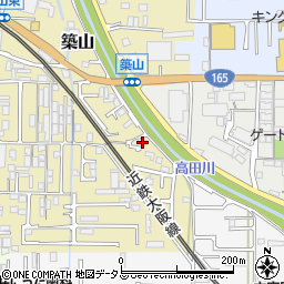 奈良県大和高田市築山158周辺の地図