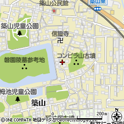奈良県大和高田市築山557周辺の地図