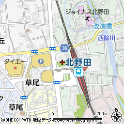 堺市立東図書館周辺の地図