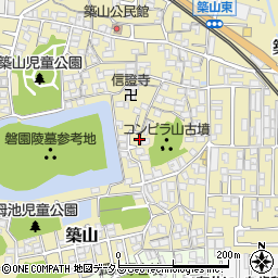 奈良県大和高田市築山557-1周辺の地図
