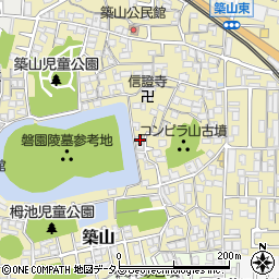 奈良県大和高田市築山541周辺の地図