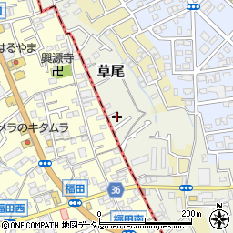 大阪府堺市東区草尾299周辺の地図