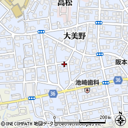 大阪府堺市東区大美野周辺の地図