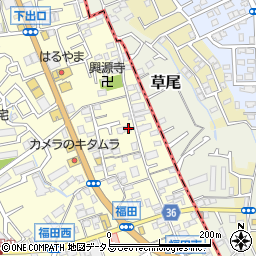 大阪府堺市中区福田589周辺の地図