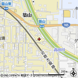 奈良県大和高田市築山153-19周辺の地図