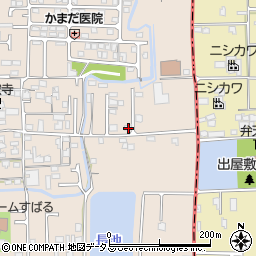 奈良県香芝市鎌田608-3周辺の地図