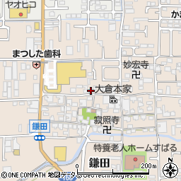 奈良県香芝市鎌田655周辺の地図