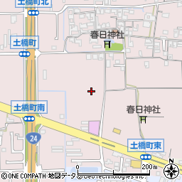 奈良県橿原市土橋町周辺の地図
