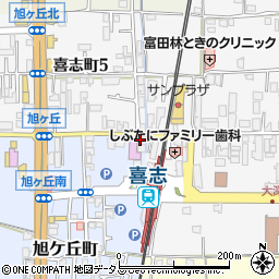 ファミリーマート富田林喜志駅前店周辺の地図